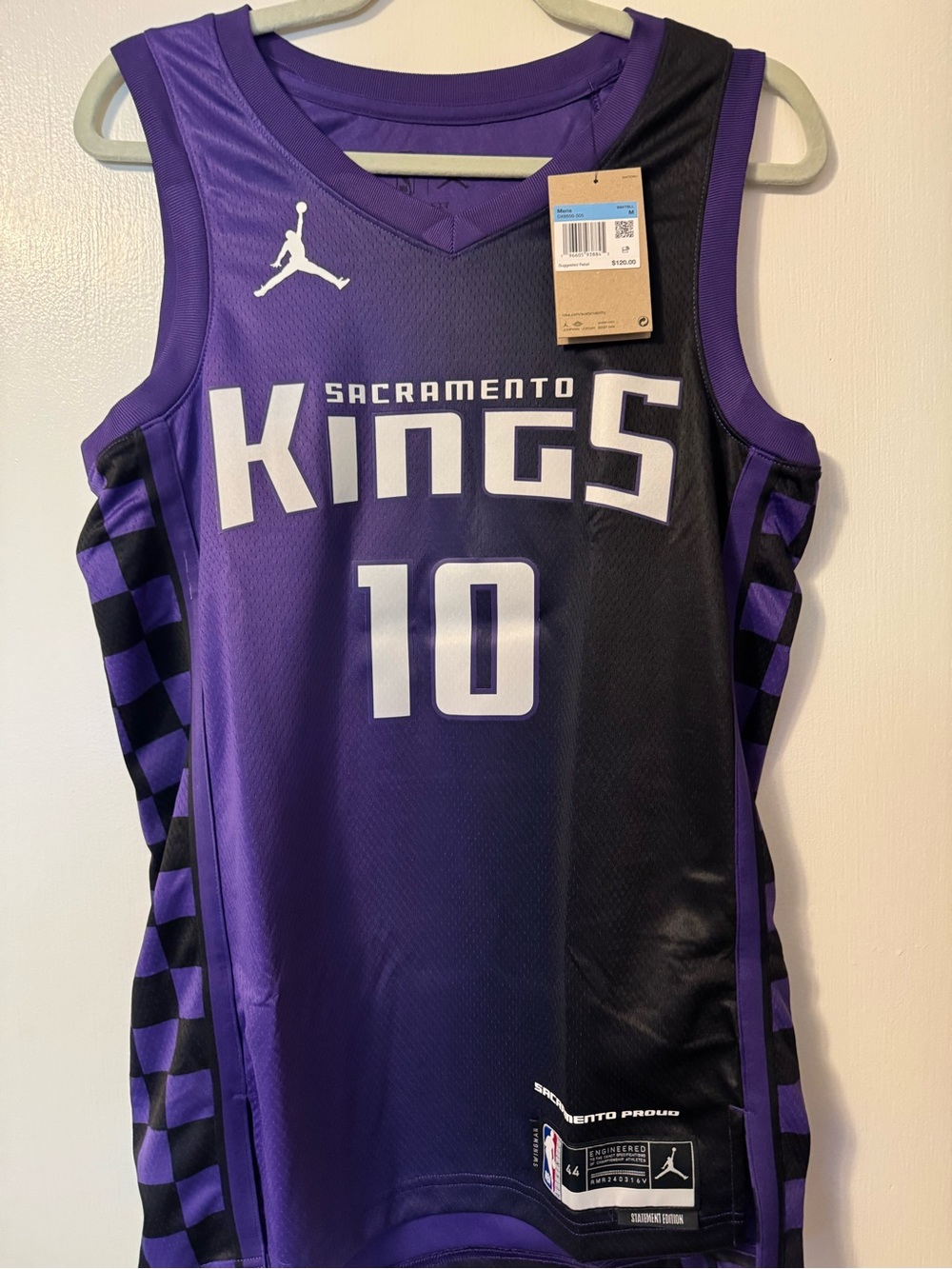 Jordan Domantas Sabonis Sacramento Kings Statement Edition Jersey Size 44 Medium